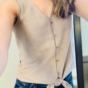 Practically brand new Madewell front tie tank top